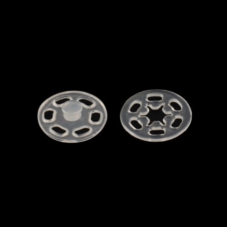The buttons are sewing, d = 15 mm, 10 pcs, the color is transparent-1