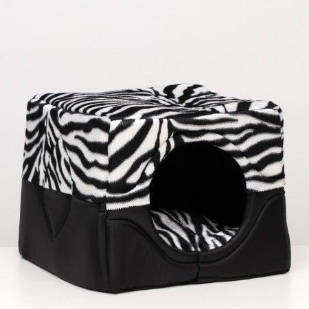 Transformer house square 43 x 43 x 34 cm, zebra coloring-1