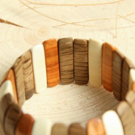 Astra bracelet, wood, mix, d = 8cm,-5