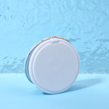 Folding mirror "flowers", d = 7.5 cm, blue color-4