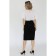 Velvet skirt with a cut on the front, size 42