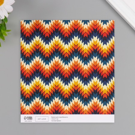 Scrapbooking "Zigzag" density 180 grams set 10 pcs 15.5x17 cm-2