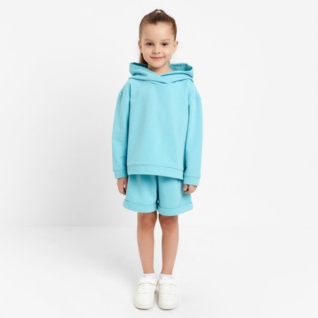 Kid for children (sweatshirt, shorts) KAFTAN "BASIC Line", height 122-128, turquoise melange