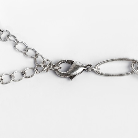 Bracelet Metal "Chain" blade, color silver, 19 cm-1