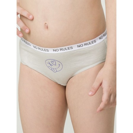 Panties for girls, height 104 cm, light gray, lilac, black, 3 pcs-1