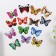 Magnet Plastic "Butterfly with double wings" mix 5x7 cm