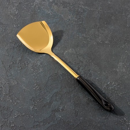 Base stainless steel blade, length 34.5 cm, black handle color, gold metal color