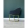 SHELL chair, 56 × 63 × 83 cm, blue color, gold frame