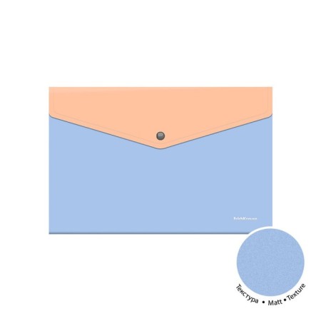 The A4 button, 180 μm, Erichkrause "Matt Pastel Bloom", an additional pocket. Open, mix-4