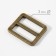 The buckle is regulatory, two -sided, the inner width is 25 mm, the thickness is 3 mm, 5 pcs, the color is bronze