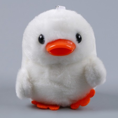 Keychain "duck", 9 cm, white color
