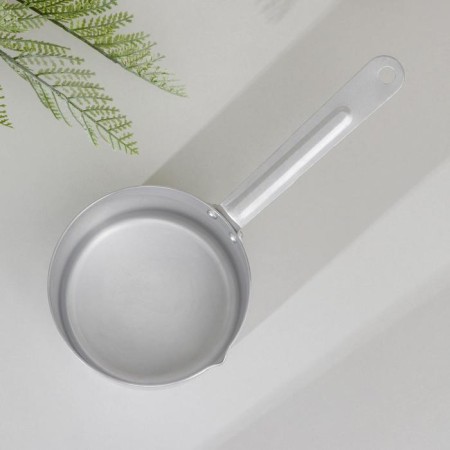 Bucket, 1 l, metal handle, metal cover, gray color-1