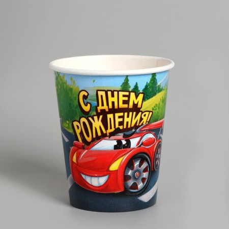 A set of paper utensils "Happy Birthday", racing car-4