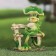 Garden figure "Frog on the bench" 7x13x19cm /// Mix