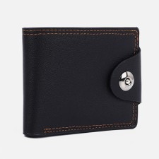 Male purse on a magnet, department for bills, for maps, for coins, dark brown color