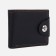 Male purse on a magnet, department for bills, for maps, for coins, dark brown color