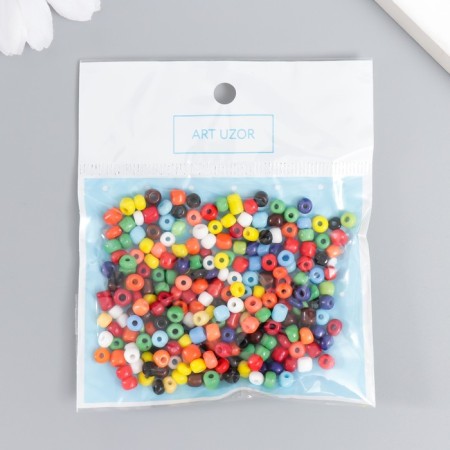 Round beads 6/0 "Multi-colored" 20 g (+ /- 2g)-2