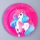 Disposable paper plate "Unicorn", 18 cm