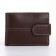 Male purse on the button, brown color