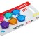 Magnets for boards 30 mm, 6 pieces, Devente Stars, mix x 4 colors, cardboard box