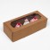 Self -charged box, with a window, brown, 32 x 13 x 9 cm