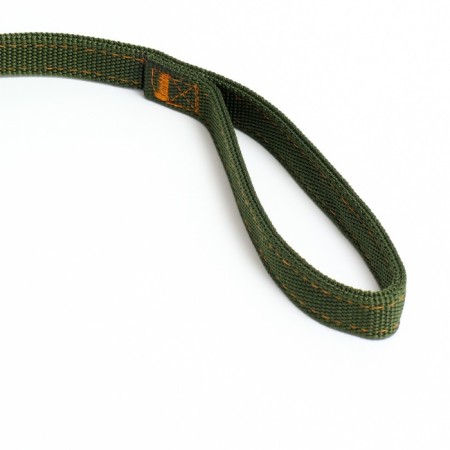 Two -layer leash with reinforced carbine, 2 m x 2 cm, green-2