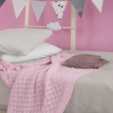 Plaid 105x75 "Basic", height 56 ​​cm, pink color
