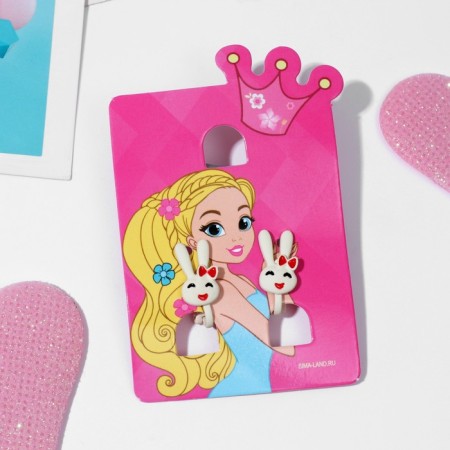 Clips children's "chosen" bunnies, white color-3