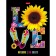 Notebook on 4 rings, A5, 160 sheets, in a cage, "love", matte lamination