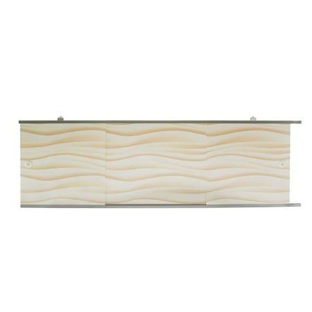 Bath screen "premium a", 168 cm, sandy color