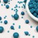 Confectionery sprinkling "pearls", dark turquoise, 50 g