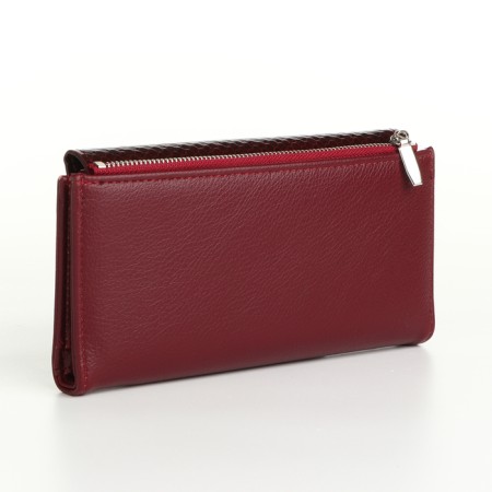 Women's wallet on magnets, burgundy color-1