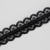 Ryush lace, with beads, 17 mm, 4.5 ± 0.5 m, black color