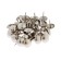 Tundra nails, decorative, 19x22 mm, chrome, 200 pcs