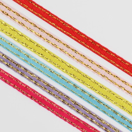 Hair threads, 90 cm, 6 pcs, brilliant color/mix-2