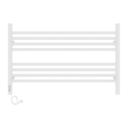 Towel electric heated Laris Olivia ChK8, 800x500 mm, 8 crossbars, left, white