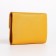 Women's wallet on the button, yellow color