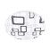 LED ceiling LED AMBRELLA LIGHT, AIR, FZ1043, LED, 21 W, 1575LUM, 6400K, white color, black