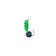Mormyshka column with faceted ball "chameleon" (green), weight 0.5 g, size 2