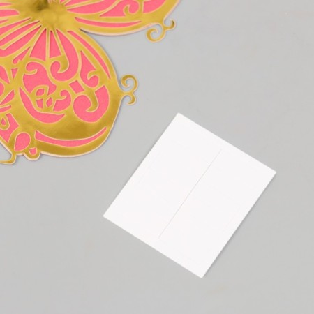 Butterflies cardboard double wings "openwork. Delicate colors" set 12 pcs h = 4-10 cm-5
