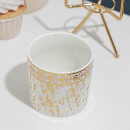 Ceramic candy candidate Gold, 220 ml, 9 × 14 cm, white color-1
