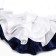 Outlet. Bant for hair on an elastic band, white with blue, 11 cm, kitty Marie