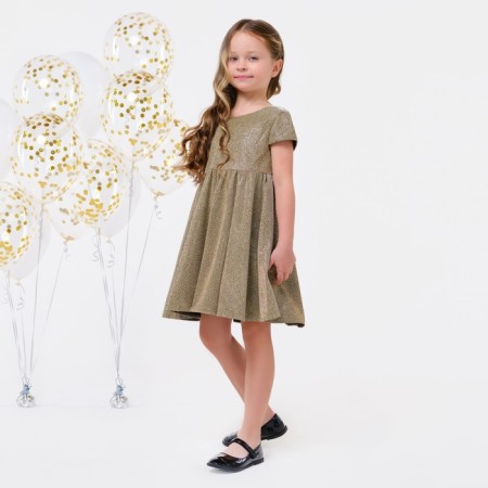 Dress elegant children's KAFTAN, p. 30 (98-104 cm), golden-5