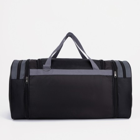 Board Road on a zipper, with an increase, 3 outer pockets, a long belt, black/gray color-1