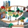 Wooden toy "Railway" 95 parts, 52.5 × 33 × 12.5 cm