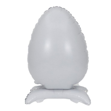 Foil ball 30 “Easter egg”, on a stand, white, under the air