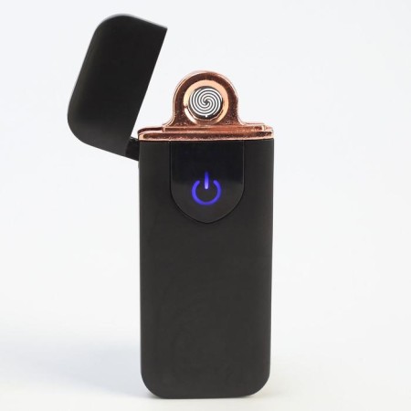 Electronic lighter, spiral, sensor, USB, black, 7.9 x 3.1 cm
