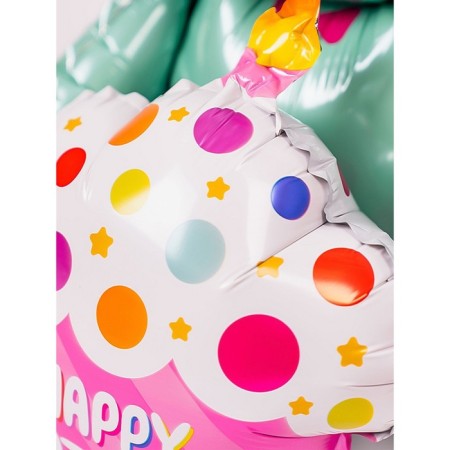 Foil ball 34 "Pies of cake on a stand"-2