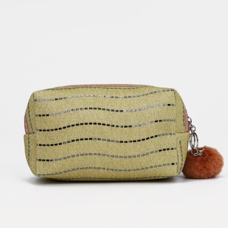 Lightning cosmetic bag, yellow color-1