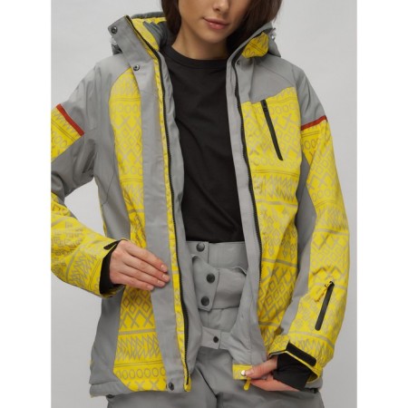 Ski suit female, size 44, yellow color-5